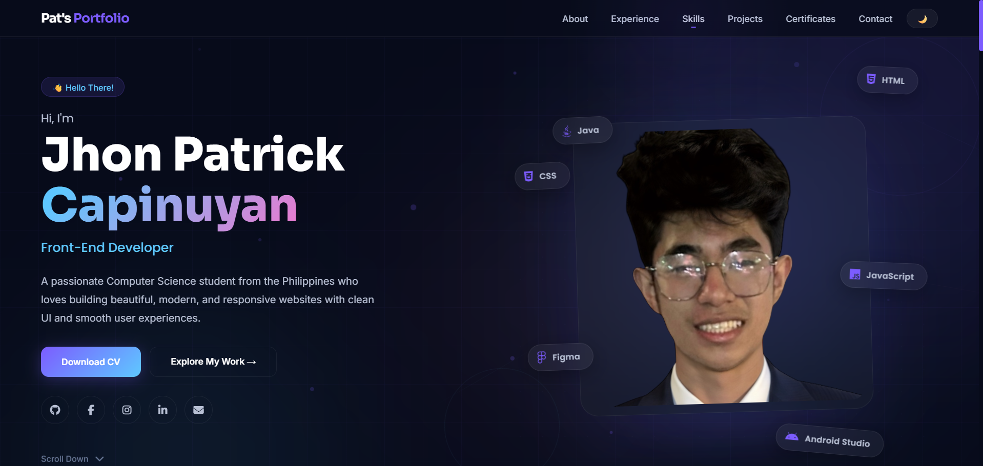 Portfolio Dark Mode